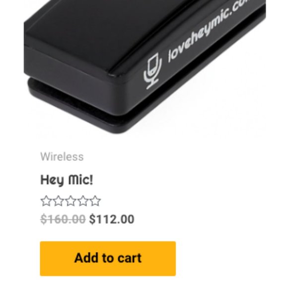 "Hey Mic" wireless bluetooth mic for zoom and online presentations - Picture 2 of 6